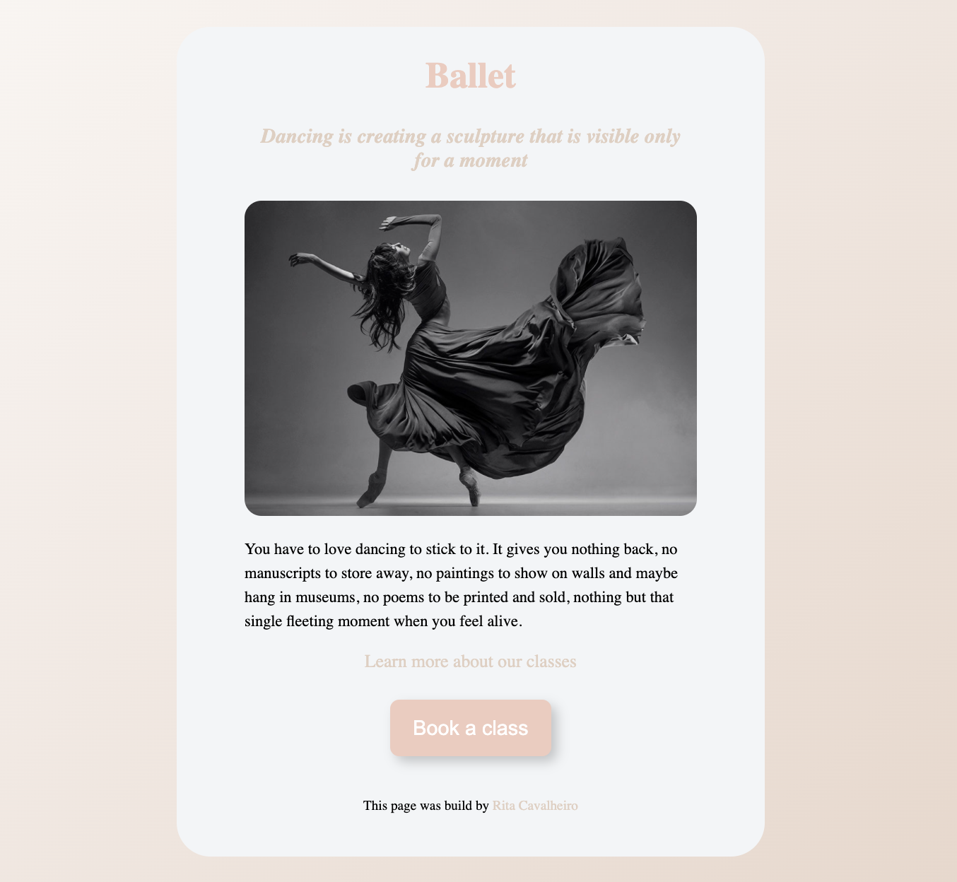 ballet project homepage